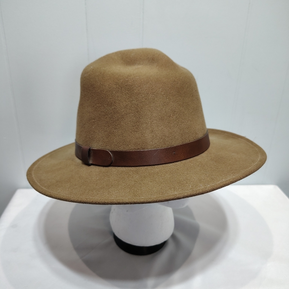Vintage Pendleton 100% Virgin Wool‎ Hat Tan Brown Western Fedora Large USA
